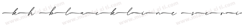 KH BLACKLINE SCRIPT字体转换